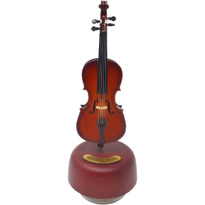 Cello Music Box Wood Musical Instrument Model Creative Artware Home Decorations