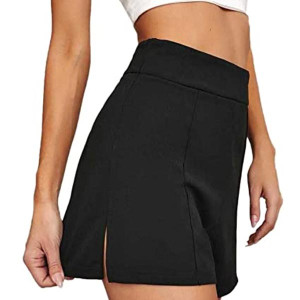 Women's Solid High Waist Shorts