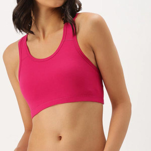 Solid Non-Wired Non Padded Sports Bra